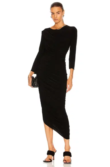 Norma Kamali Long Sleeve Diana Gown | Thumbnail 1 Norma Kamali Long Sleeve Diana Gown | Thumbnail 1