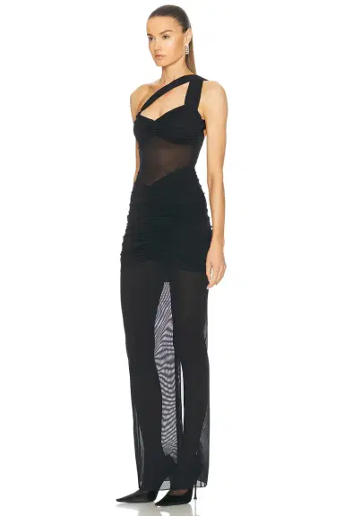 Alessandra Rich Sleeveless Gown | Thumbnail 3 Alessandra Rich Sleeveless Gown | Thumbnail 3