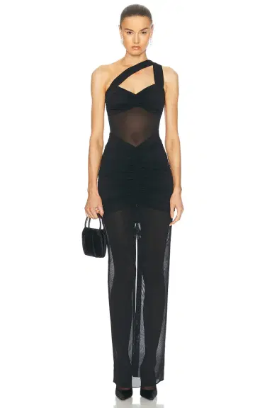 Alessandra Rich Sleeveless Gown | Thumbnail 1 Alessandra Rich Sleeveless Gown | Thumbnail 1