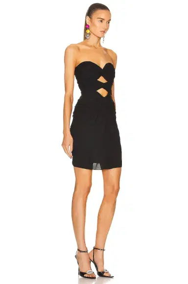 Saint Laurent Strapless Cutout Mini Dress | Thumbnail 2 Saint Laurent Strapless Cutout Mini Dress | Thumbnail 2
