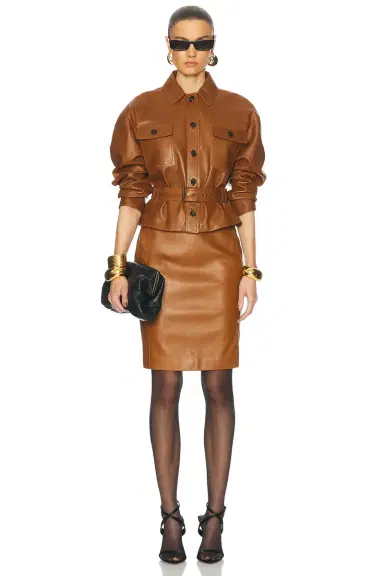 Saint Laurent Belted Leather Jacket | Thumbnail 5 Saint Laurent Belted Leather Jacket | Thumbnail 5