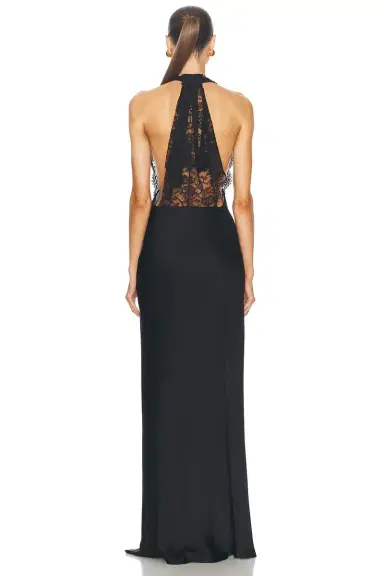 Saint Laurent Lace Bodice Long Dress | Thumbnail 3 Saint Laurent Lace Bodice Long Dress | Thumbnail 3