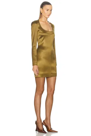 Saint Laurent Long Sleeve Mini Dress | Thumbnail 2 Saint Laurent Long Sleeve Mini Dress | Thumbnail 2