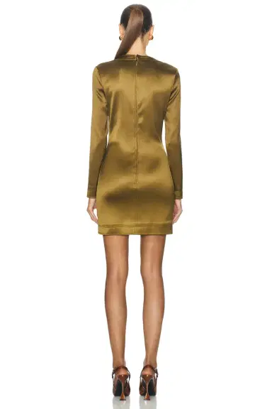 Saint Laurent Long Sleeve Mini Dress | Thumbnail 3 Saint Laurent Long Sleeve Mini Dress | Thumbnail 3