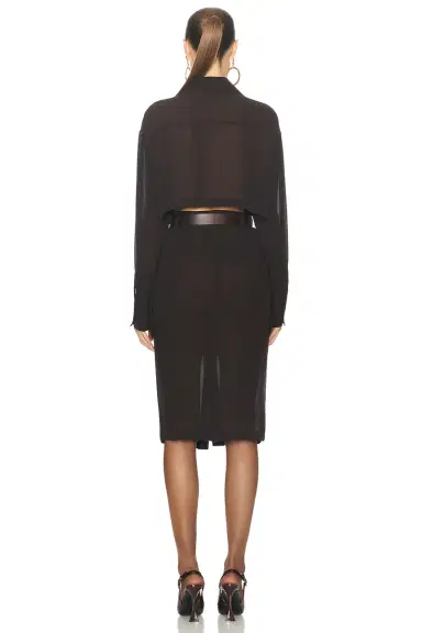 Saint Laurent Midi Shirt Dress | Thumbnail 3 Saint Laurent Midi Shirt Dress | Thumbnail 3