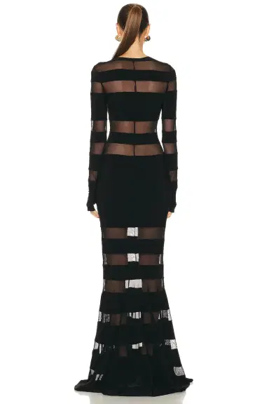 Norma Kamali Spliced Fishtail Gown | Thumbnail 3 Norma Kamali Spliced Fishtail Gown | Thumbnail 3