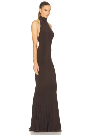 Norma Kamali Halter Turtleneck Fishtail Gown | Thumbnail 2 Norma Kamali Halter Turtleneck Fishtail Gown | Thumbnail 2