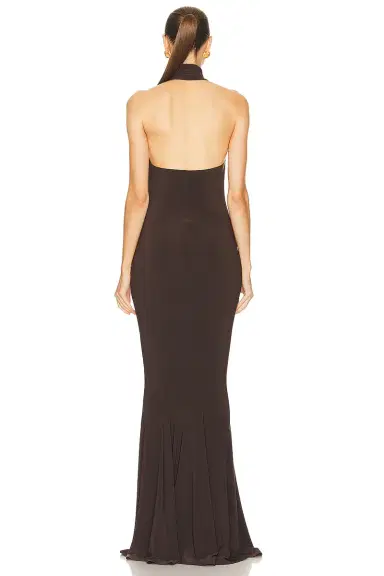 Norma Kamali Halter Turtleneck Fishtail Gown | Thumbnail 3 Norma Kamali Halter Turtleneck Fishtail Gown | Thumbnail 3