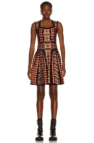 Alaïa Square Neck Sleeveless Mini Dress | Thumbnail 2 Alaïa Square Neck Sleeveless Mini Dress | Thumbnail 2
