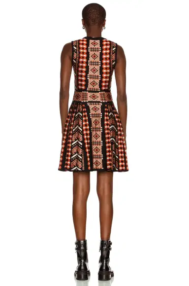 Alaïa Square Neck Sleeveless Mini Dress | Thumbnail 4 Alaïa Square Neck Sleeveless Mini Dress | Thumbnail 4