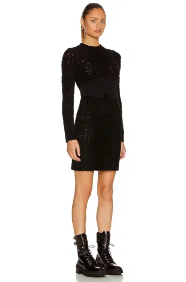 Alaïa Fitted Corset Detail Mini Dress | Thumbnail 3 Alaïa Fitted Corset Detail Mini Dress | Thumbnail 3