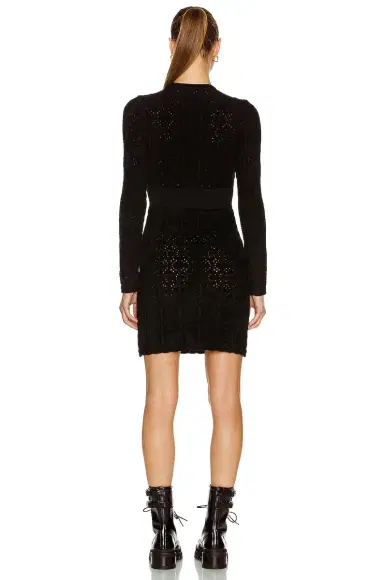 Alaïa Fitted Corset Detail Mini Dress | Thumbnail 4 Alaïa Fitted Corset Detail Mini Dress | Thumbnail 4
