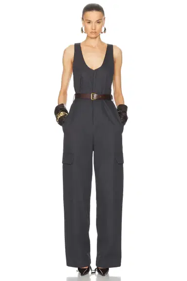 Saint Laurent Sleeveless Jumpsuit | Thumbnail 1 Saint Laurent Sleeveless Jumpsuit | Thumbnail 1