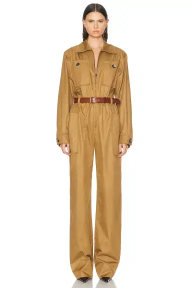 Saint Laurent Long Sleeve Jumpsuit | Thumbnail 2 Saint Laurent Long Sleeve Jumpsuit | Thumbnail 2