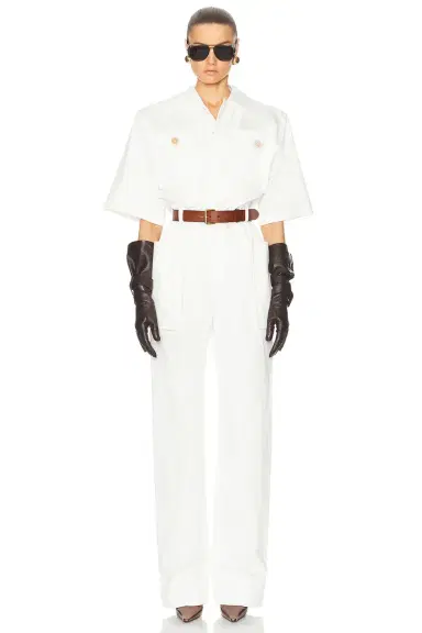 Saint Laurent Short Sleeve Jumpsuit | Thumbnail 1 Saint Laurent Short Sleeve Jumpsuit | Thumbnail 1