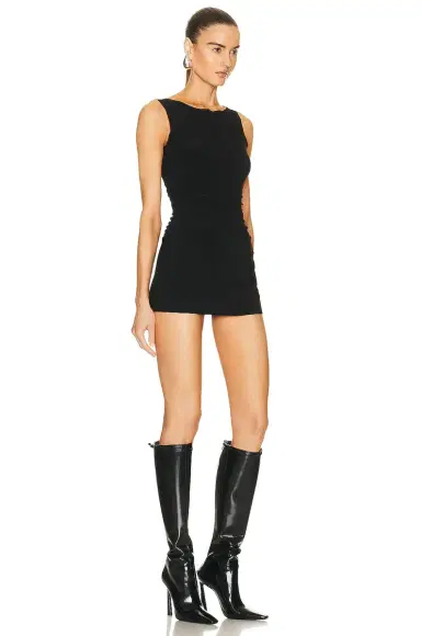 Norma Kamali Sleeveless Pickleball Mini Dress | Thumbnail 2 Norma Kamali Sleeveless Pickleball Mini Dress | Thumbnail 2