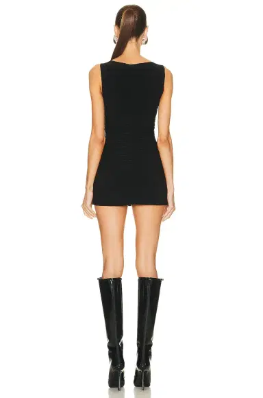 Norma Kamali Sleeveless Pickleball Mini Dress | Thumbnail 3 Norma Kamali Sleeveless Pickleball Mini Dress | Thumbnail 3