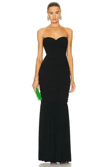 Norma Kamali Slinky Fishtail Gown | Thumbnail 1 Norma Kamali Slinky Fishtail Gown | Thumbnail 1