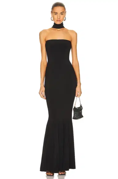 Norma Kamali Turtleneck Strapless Fishtail Gown | Thumbnail 1 Norma Kamali Turtleneck Strapless Fishtail Gown | Thumbnail 1