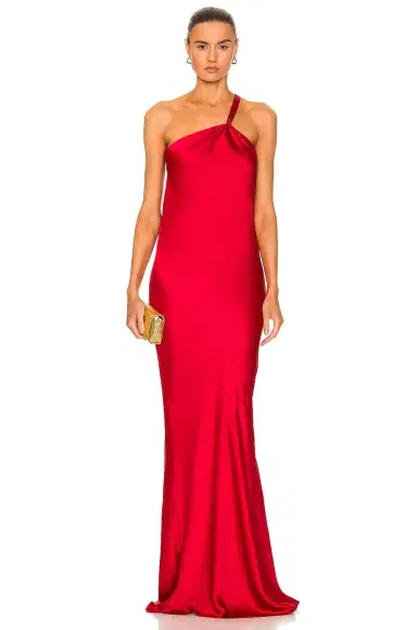 Norma Kamali One Shoulder Bias Gown | Thumbnail 2 Norma Kamali One Shoulder Bias Gown | Thumbnail 2