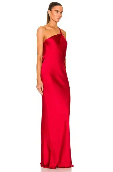 Norma Kamali One Shoulder Bias Gown | Thumbnail 3 Norma Kamali One Shoulder Bias Gown | Thumbnail 3