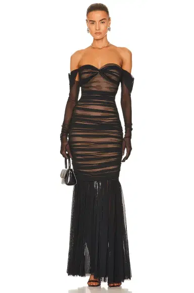 Norma Kamali Walter Fishtail Gown | Thumbnail 4 Norma Kamali Walter Fishtail Gown | Thumbnail 4