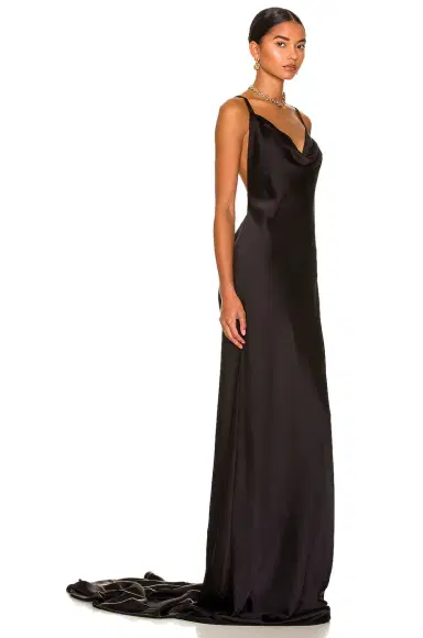 Norma Kamali Cross Back Bias Gown | Thumbnail 3 Norma Kamali Cross Back Bias Gown | Thumbnail 3
