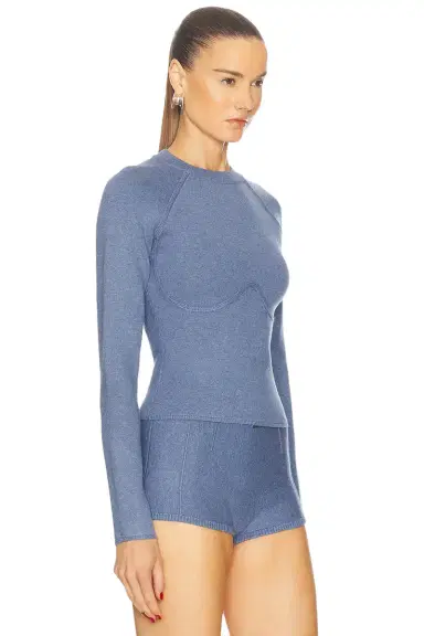 Fleur du Mal Knit Underbust Long Sleeve Top | Thumbnail 2 Fleur du Mal Knit Underbust Long Sleeve Top | Thumbnail 2