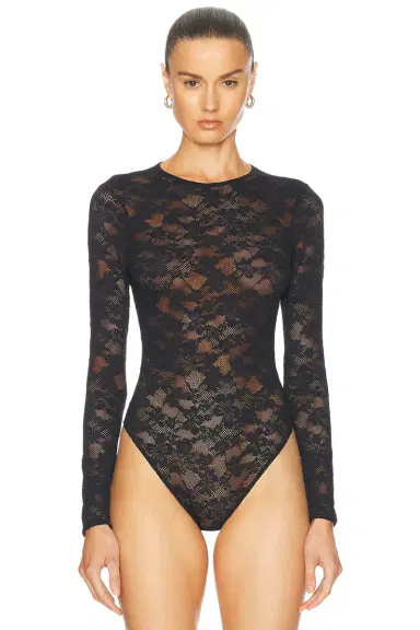 fleur du mal Le Stretch Long Sleeve Bodysuit | Thumbnail 2 fleur du mal Le Stretch Long Sleeve Bodysuit | Thumbnail 2