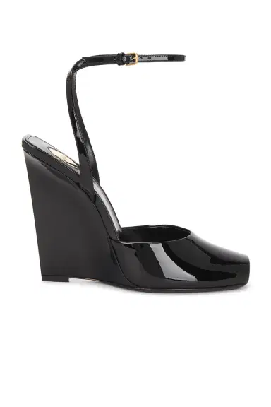 Saint Laurent Orhand Peep Toe Wedge | Thumbnail 1 Saint Laurent Orhand Peep Toe Wedge | Thumbnail 1