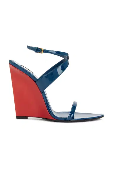 Saint Laurent Wedge Sandal | Thumbnail 1 Saint Laurent Wedge Sandal | Thumbnail 1