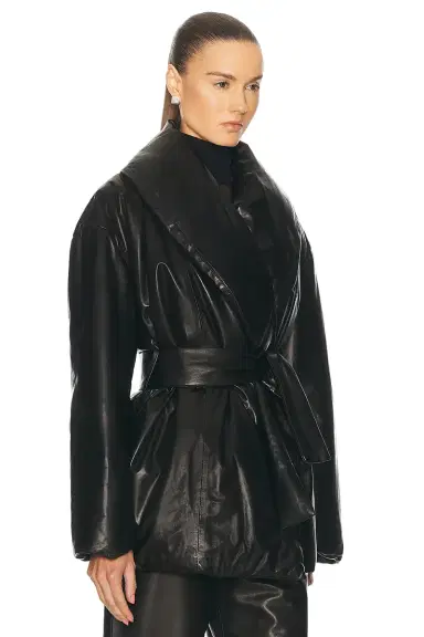 Nour Hammour Cora Leather Puffer Jacket | Thumbnail 2 Nour Hammour Cora Leather Puffer Jacket | Thumbnail 2