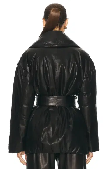 Nour Hammour Cora Leather Puffer Jacket | Thumbnail 3 Nour Hammour Cora Leather Puffer Jacket | Thumbnail 3
