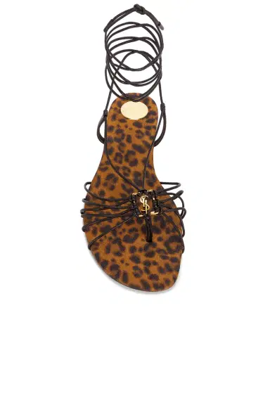 Saint Laurent Babylone Flat Sandal | Thumbnail 4 Saint Laurent Babylone Flat Sandal | Thumbnail 4
