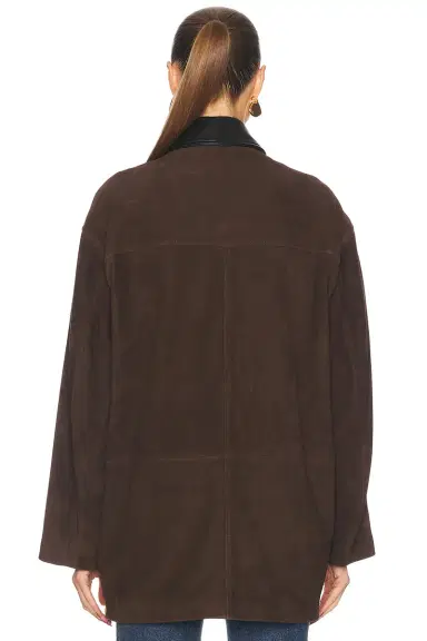 Nour Hammour Barn Modern Suede Jacket | Thumbnail 4 Nour Hammour Barn Modern Suede Jacket | Thumbnail 4