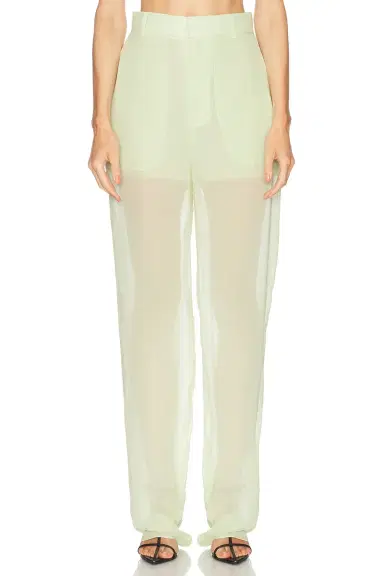 BLUMARINE Sheer Straight Leg Trouser | Thumbnail 1 BLUMARINE Sheer Straight Leg Trouser | Thumbnail 1