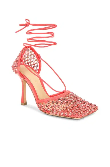 Bottega Veneta Web Sparkle Stretch Lace Up Sandals | Thumbnail 2 Bottega Veneta Web Sparkle Stretch Lace Up Sandals | Thumbnail 2