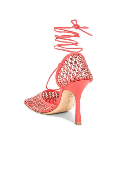 Bottega Veneta Web Sparkle Stretch Lace Up Sandals | Thumbnail 3 Bottega Veneta Web Sparkle Stretch Lace Up Sandals | Thumbnail 3