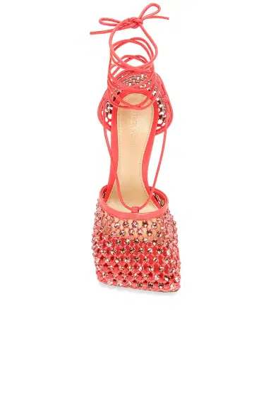 Bottega Veneta Web Sparkle Stretch Lace Up Sandals | Thumbnail 4 Bottega Veneta Web Sparkle Stretch Lace Up Sandals | Thumbnail 4
