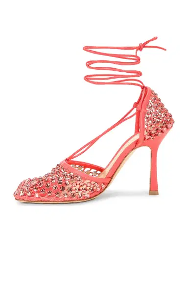 Bottega Veneta Web Sparkle Stretch Lace Up Sandals | Thumbnail 5 Bottega Veneta Web Sparkle Stretch Lace Up Sandals | Thumbnail 5