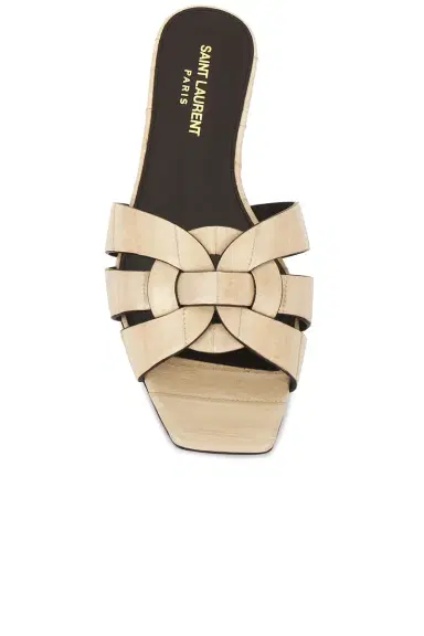 Saint Laurent Tribute Flat Sandal | Thumbnail 4 Saint Laurent Tribute Flat Sandal | Thumbnail 4