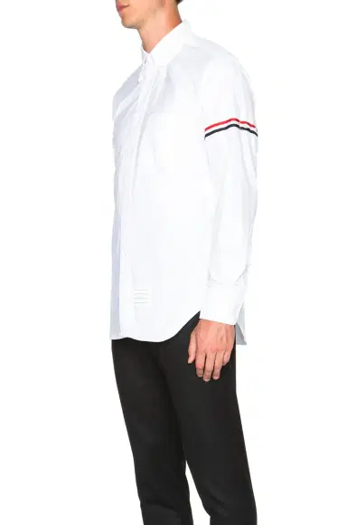 Thom Browne Classic Button Down with Grosgrain Armbands | Thumbnail 2 Thom Browne Classic Button Down with Grosgrain Armbands | Thumbnail 2