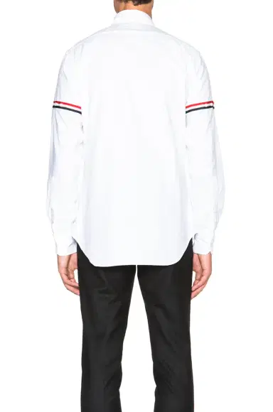 Thom Browne Classic Button Down with Grosgrain Armbands | Thumbnail 4 Thom Browne Classic Button Down with Grosgrain Armbands | Thumbnail 4
