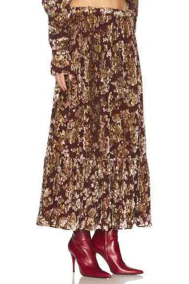 Saint Laurent High Waisted Midi Skirt | Thumbnail 2 Saint Laurent High Waisted Midi Skirt | Thumbnail 2