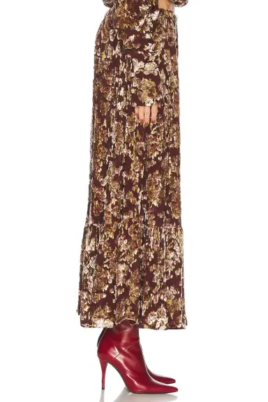 Saint Laurent High Waisted Midi Skirt | Thumbnail 3 Saint Laurent High Waisted Midi Skirt | Thumbnail 3