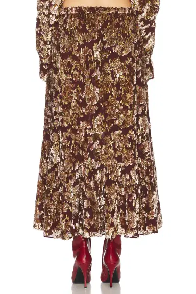 Saint Laurent High Waisted Midi Skirt | Thumbnail 4 Saint Laurent High Waisted Midi Skirt | Thumbnail 4