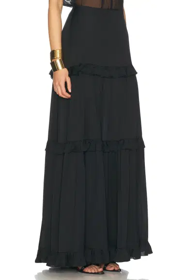 Saint Laurent Charmeuse Maxi Skirt | Thumbnail 2 Saint Laurent Charmeuse Maxi Skirt | Thumbnail 2
