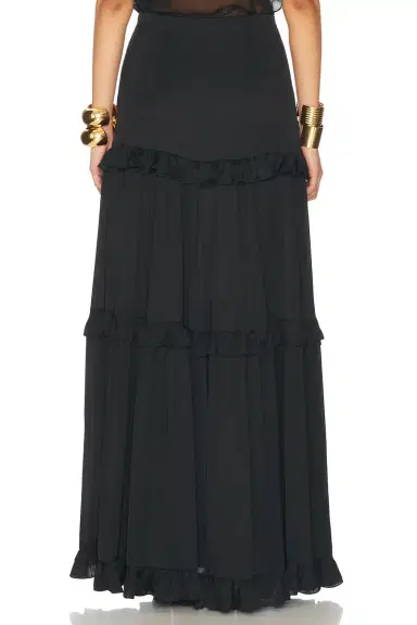 Saint Laurent Charmeuse Maxi Skirt | Thumbnail 4 Saint Laurent Charmeuse Maxi Skirt | Thumbnail 4