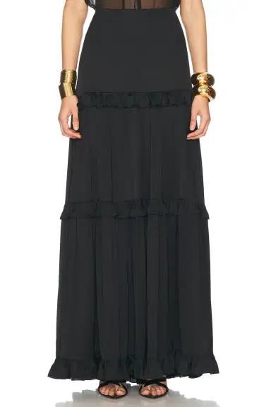 Saint Laurent Charmeuse Maxi Skirt | Thumbnail 1 Saint Laurent Charmeuse Maxi Skirt | Thumbnail 1