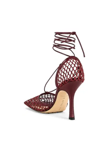 Bottega Veneta Web Stretch Lace Up Sandals | Thumbnail 3 Bottega Veneta Web Stretch Lace Up Sandals | Thumbnail 3